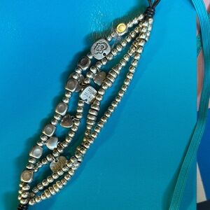 Silver Beaded Women's Bracelet